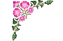 Kulma malleja sapluunat - magnolia, kulmaelementti