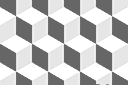 Schabloner Abstraktioner och geometriska illusioner - 3D-kuber
