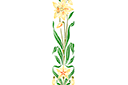 Stenciler olika motiv blommor - Graciösa påskliljor
