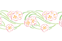 Sabluunat kukkien piirtämiseen - ilmava kukat