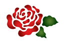 Ruusut sablonit - Pieni ruusu 35