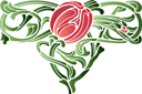 Sabluunat kukkien piirtämiseen - Tulppaanin motiivi