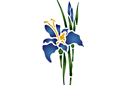Stenciler olika motiv blommor - Iris och Bud