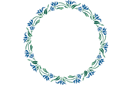 Stenciler olika motiv blommor - Blomma cirkel 43