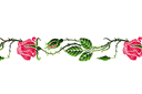 Kukkatapettiboordi - Pistelevä ruusu