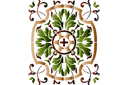 Sapluunat pyöreillä koristeilla - Iso klassinen medallion