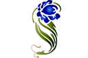 Grossist av fauna mönsterschabloner - Stiliserad Iris. Set om  4 st.