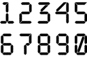 Kirjaimia, numeroita ja lauseita sabluunat - Digitaalinen numerot