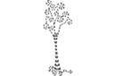 Sablonit abstrakteilla kuvioilla - Kierre puu 1