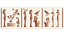 Sapluunat Egyptin taiteen kanssa - Egyptilainen boordinauha 3