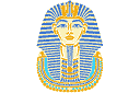 Schabloner i egyptisk stil - Mask av Tutankhamun