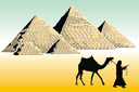 Sapluunat Egyptin taiteen kanssa - Egyptin pyramidit