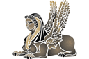Sapluunat Egyptin taiteen kanssa - Egyptiläinen sfinksi 