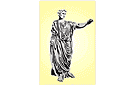 Schabloner staden Efesos - Staty av en man