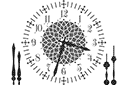 ympyrä-muotoiset ornamentit  - Kellotaulu ja osoittimet 9