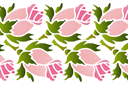 Sabluunat kukkien piirtämiseen - Ruusunnuppu- tupla boordi