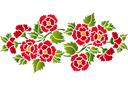 Ruusut sablonit - Kukka koristekimppu 031c