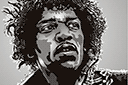 Schabloner de konstnärerna och celebriteter - Jimi Hendrix