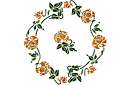 ympyrä-muotoiset ornamentit  - keltaunikkojen kuva