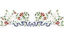 Stenciler olika motiv blommor - Rosor och prästkragar 29d