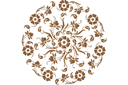 Sapluunat pyöreillä koristeilla - kukkamedaljonki 22