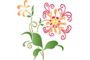 Stenciler olika motiv blommor - Lilja 49