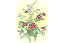 kukkasabluunat - Kukkat ja lintuja Nro 29