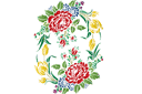 Sabluunat kukkien piirtämiseen - Venäläinen käsinkoristeltu kukkakimppu 34a