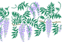 Schabloner på trädgårdstema - Blooming wisteria