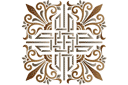 Sapluunat pyöreillä koristeilla - Kreikan medaljonki 21