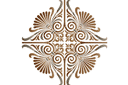 Sapluunat pyöreillä koristeilla - Kreikan medaljonki 26