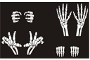 Schabloner fasor och mardrömmar - Händer Skeleton