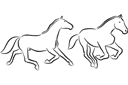 Eläinten maalaussapluunoita - Kahden hevosen 2a