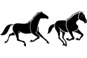 Eläinten maalaussapluunoita - Kahden hevosen 2b