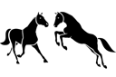Ritmallar schabloner djur - Två hästar 3b