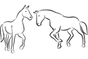 Eläinten maalaussapluunoita - Kahden hevosen 4a
