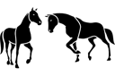 Eläinten maalaussapluunoita - Kahden hevosen 4b