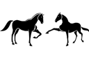 Eläinten maalaussapluunoita - Kahden hevosen 5b