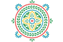 ympyrä-muotoiset ornamentit  - Intian medaljonki 02