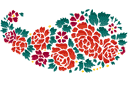 Schabloner i indisk stil - Blomma gurka