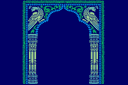 Schabloner i indisk stil - Peacock Arch