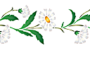 Stenciler olika motiv blommor - Kamomillgräns
