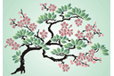 Sapluunat puiden piirtämiseen - japaninkirsikka 2