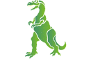Sapluunat dinosauruksen piirtämiseen - Iso vihreä hirmulisko