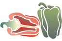 Schabloner för kökdekor - Peppers