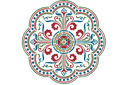 Sapluunat pyöreillä koristeilla - Keskiaikainen medaljonki 1