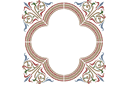 Sapluunat pyöreillä koristeilla - Keskiaikainen medaljonki 2