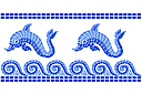 Mosaiikki sabluunat - delfiinit, boordinauha