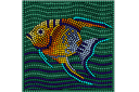 Kakelmålning schabloner - Keisarfisk (mosaik)