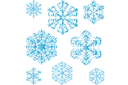 Talvi sapluunat - viisi lumihiutaleetta